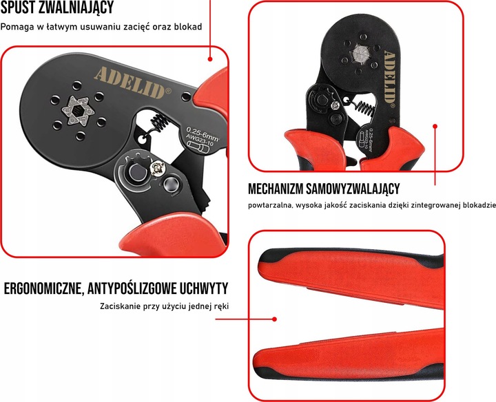 ZACISKARKA PRASKA TULEJEK DO KABLI SZEŚCIOKĄTNA