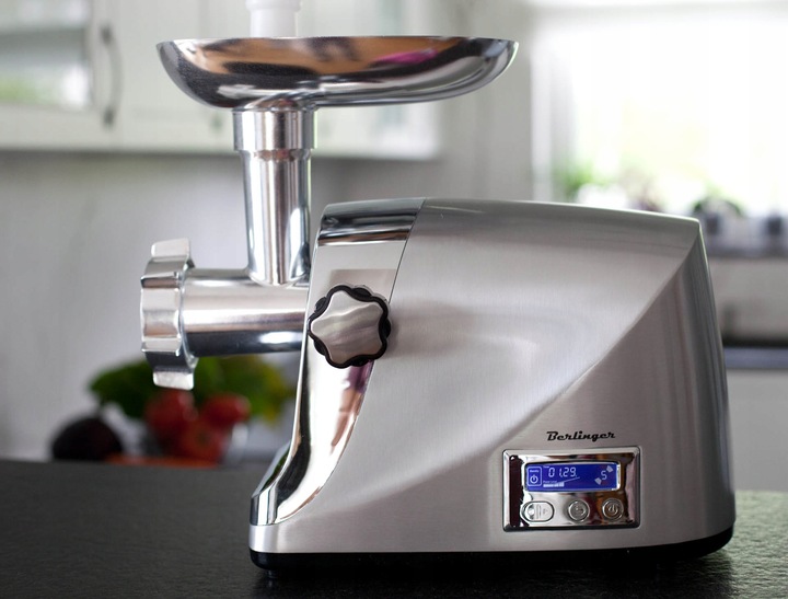 Maszynka do mięsa BERLINGER 2200W metalowa obudowa z regulacją obrotów