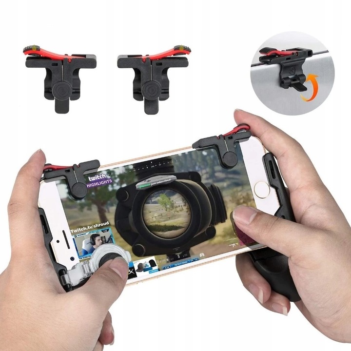 GAMEPAD KONTROLER UCHWYT DO TELEFONU ANDROID IOS TRIGGER FORTNITE PUBG PAD