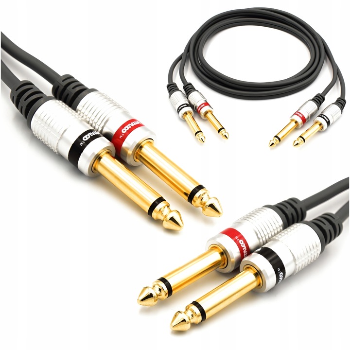 KABEL 2x JACK - 2x JACK 6,3 MONO 1,5m VITALCO MK48