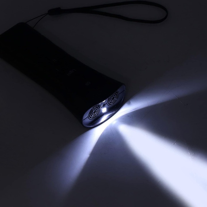 Ultradźwiękowy Odstraszacz Psów Treser Elektryczny z Latarką LED