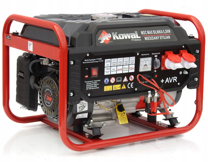 PROFESJONALNY AGREGAT PRĄDOTWÓRCZY 5,2kW generator AVR+ MIEDŹ STOJAN KowaL