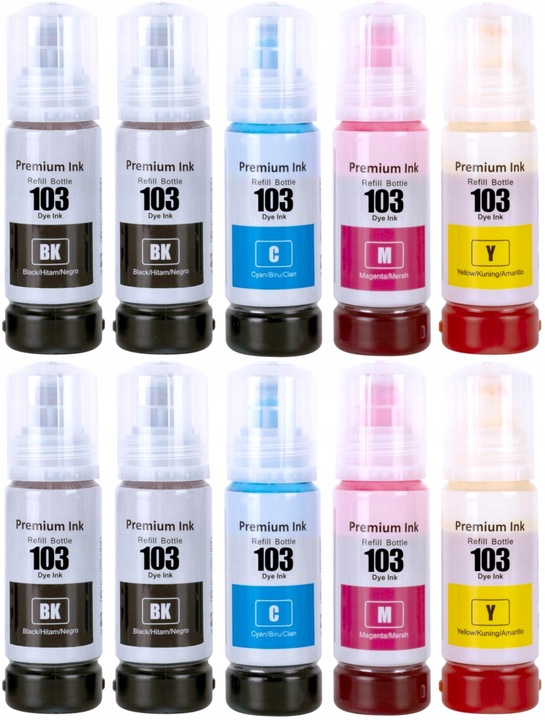 TUSZE 103 DO DRUKARKI EPSON EcoTank L3160 L3150 L3110 L3210 L3251 L3256