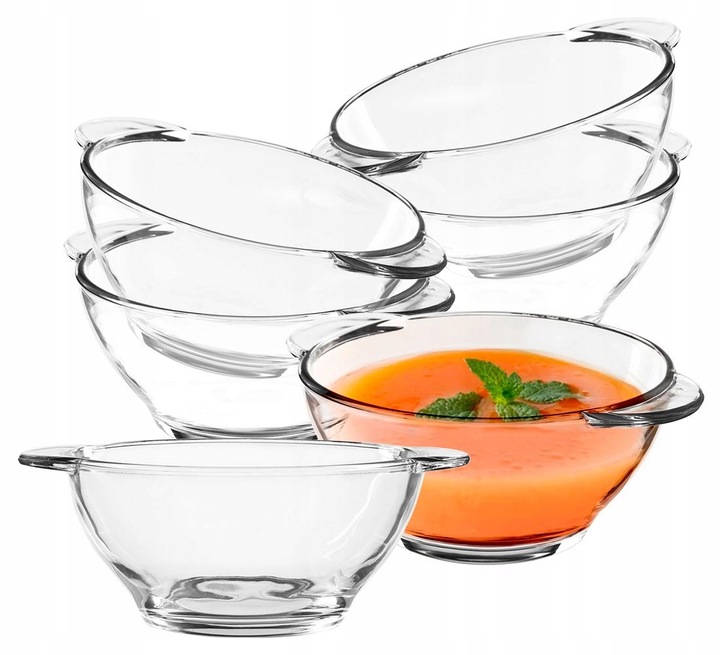 Bulionówki szklane do barszczu zupy Altom Design 470 ml x 6 sztuk
