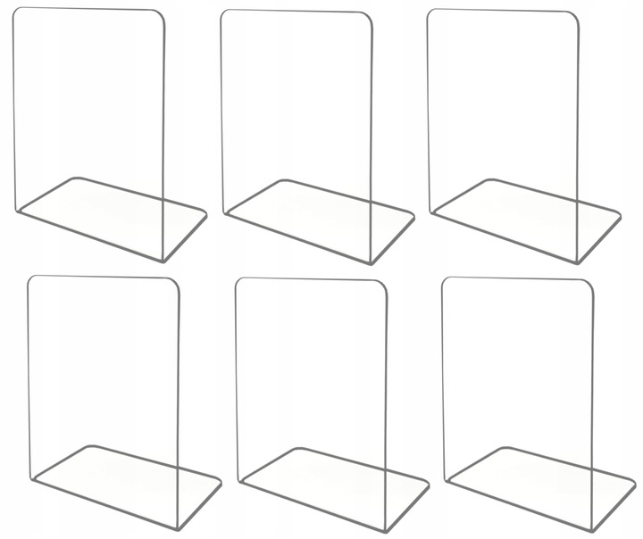 6 x PODPÓRKI do KSIĄŻEK STOJAK na KSIĄŻKI Plexi (pleksi) 2mm