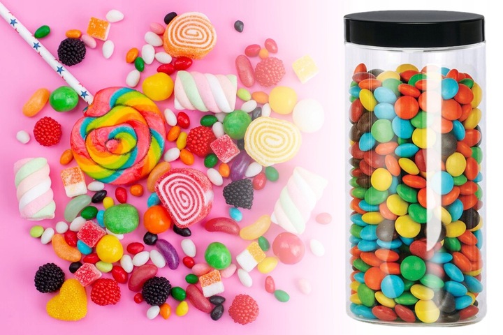 12x Słoik Plastikowy PET Pojemniki 1,5l Makaron Żywność Pojemnik 1500ml