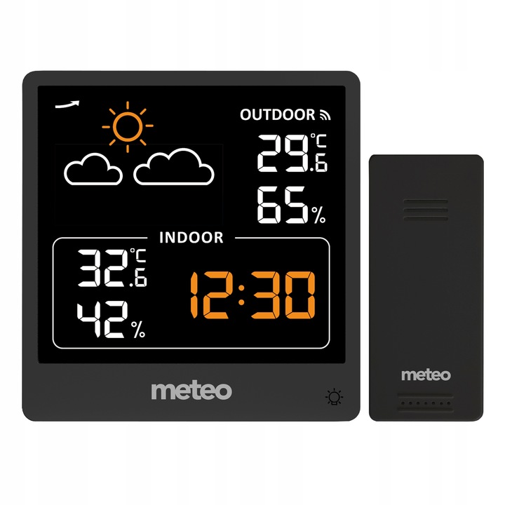 STACJA POGODOWA METEO SP200 Z POGODYNKA EKRAN LCD CZUJNIK
