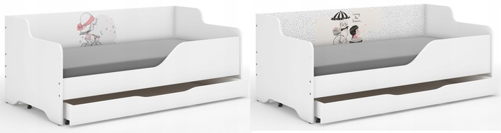 Łóżko dziecięce LILU 160x80 z GRAFIKĄ - Szuflada !