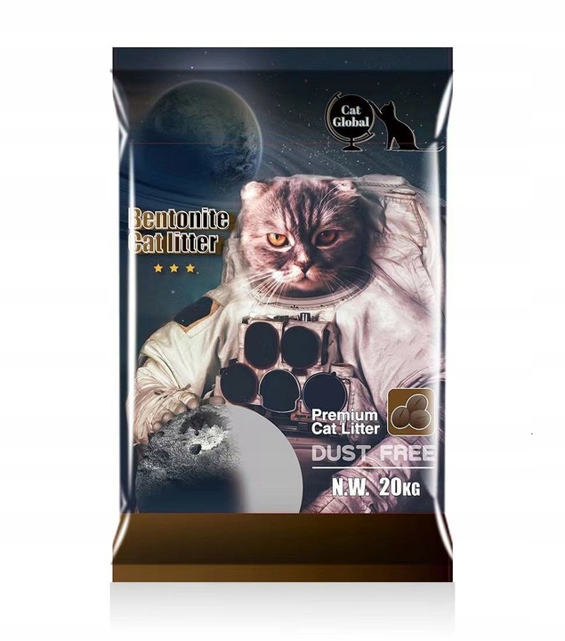 Żwirek dla kota betonitowy bentonitowy 25L kawowy o zapachu kawy