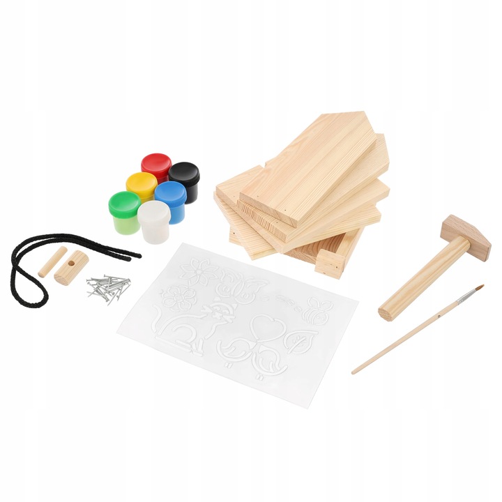 Karmnik dla ptaków drewniany DIY Zestaw do samodzielnego montażu