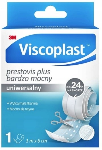 Plastry opatrunkowe Viscoplast Prestovis Plus 6cm x 1M do cięcia x 3 SZT
