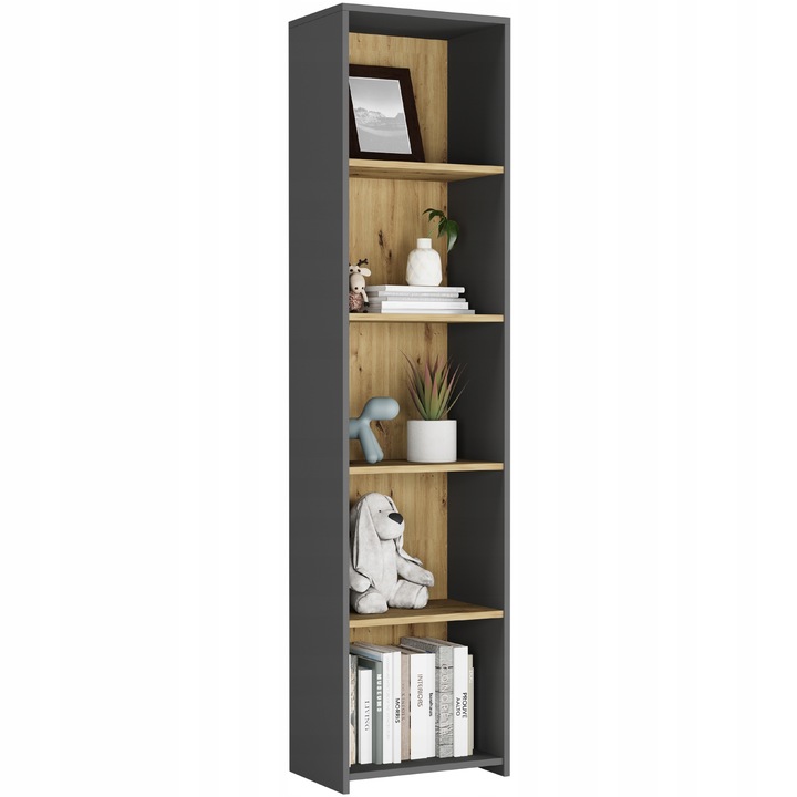 REGAŁ 40CM PÓŁKA SZAFKA KSIĄŻKI SEGREGATORY B-40 ANTRACYT MIX ARTISAN