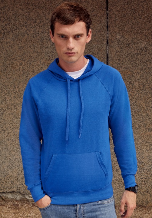 BLUZA Z KAPTUREM - FRUIT OF THE LOOM light