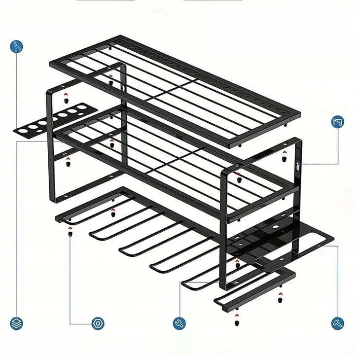 REGAŁ GARAŻOWY Ścienny Półka Wieszak ORGANIZER na Elektronarzędzia