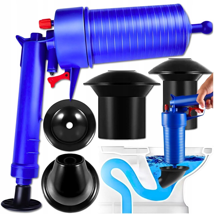 PISTOLET DO UDRAŻNIANIA RUR PRZEPYCHACZ WC TOALET ZLEWU KRET HYDRAULICZNY