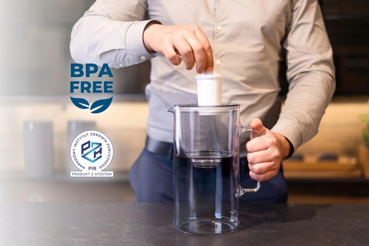 Dzbanek filtrujący szklany Wessper D2 Borosilicate 3l + filtr
