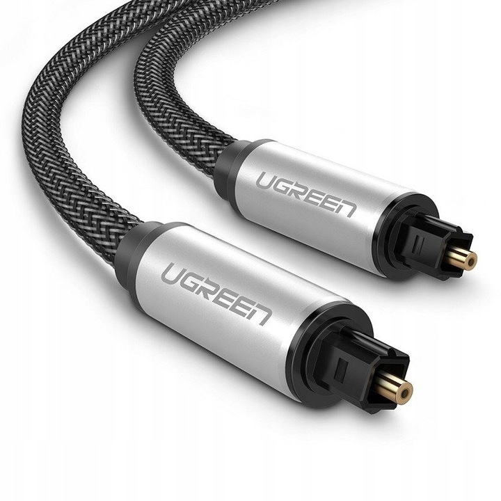 UGREEN ALUMINIOWY KABEL PRZEWÓD OPTYCZNY CYFROWY AUDIO 5.1 TOSLINK SPDIF 3M