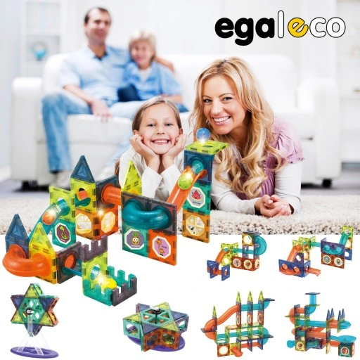 KLOCKI MAGNETYCZNE TOR KULKOWY 110 Elementów XXL