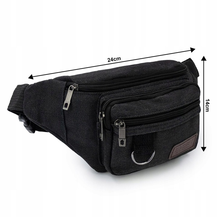 Alessio NERKA Torebka SASZETKA BIODRÓWKA męska POJEMNA z paskiem