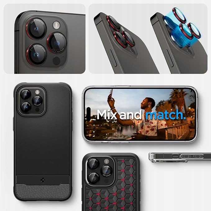 Osłona aparatu szkło do iPhone 16 Pro /15 Pro/14 Pro/ Max, Spigen Optik Pro