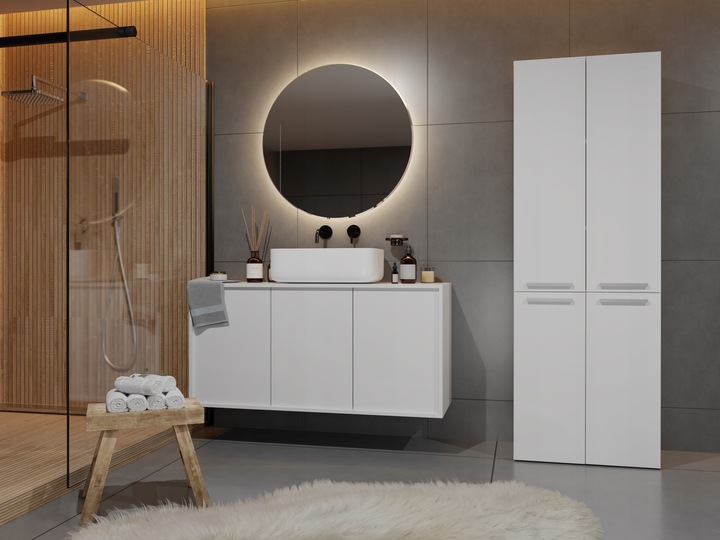 SZAFKA REGAŁ SŁUPEK NEL DD 1K KOSZ 60CM BIEL