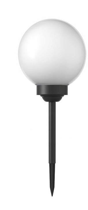 Lampy Solarne Ogrodowe LED Kula Wbijana Słupek Do Ogrodu 10cm Biała