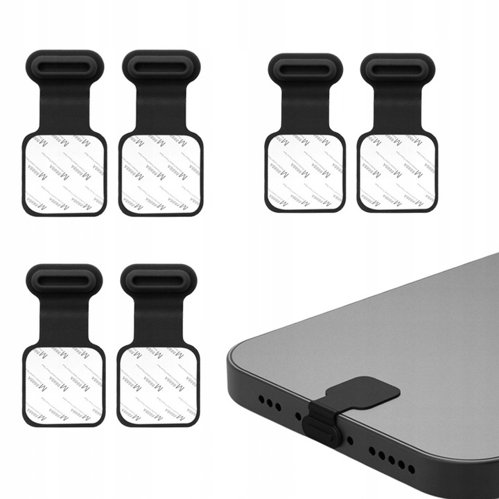 6 X Zatyczka zaślepka przeciw kurzowi do smartfona telefonu Typ C USB-C