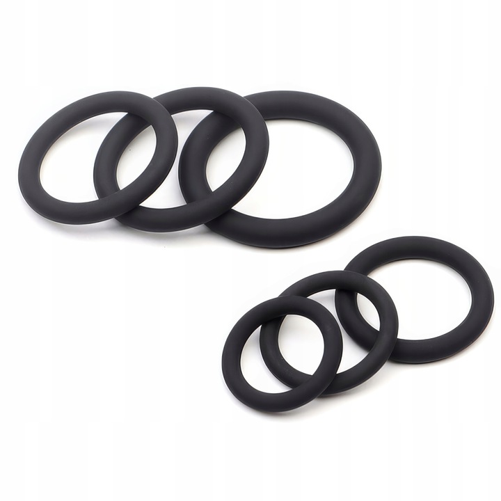 PIERŚCIENIE EREKCYJNE NA PENISA ZESTAW RING 6 SZT PRZEDŁUŻONY STOSUNEK