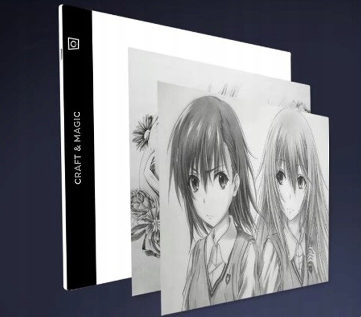 TABLET GRAFICZNY TABLICA BRIGHTPAD DESKA KREŚLARSKA RYSOWANIA LED A4