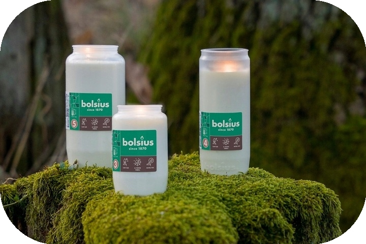 Wkłady Parafinowe do Zniczy Bolsius RP7 białe 148 godzin palenia - 15 sztuk