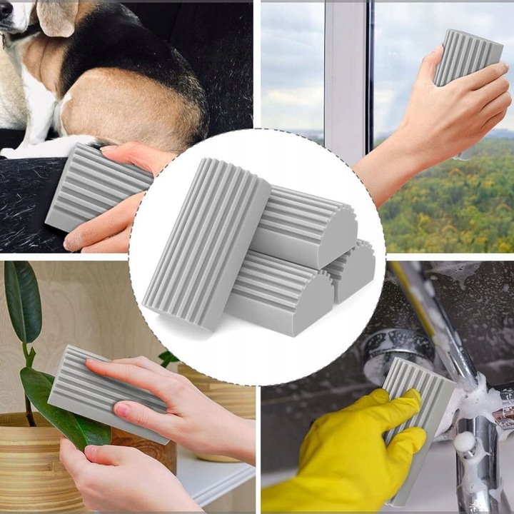 MAGICZNE GĄBKI do Kurzu Luster Szkła Naczyń Mebli Damp Usuwa Brud 4