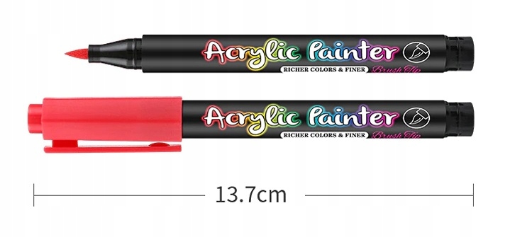 Pisaki Flamastry Mazaki AKRYLOWE 12szt (C025)