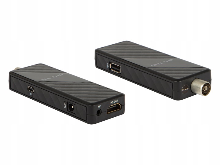 DEKODER TUNER TV DVB-T2 HEVC H.265 FULL HD MINI STICK PILOT ZESTAW