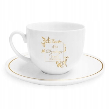 Prezent Na Komunię Świętą Podziękowanie Upominek Filiżanka Dla Ojca Matki