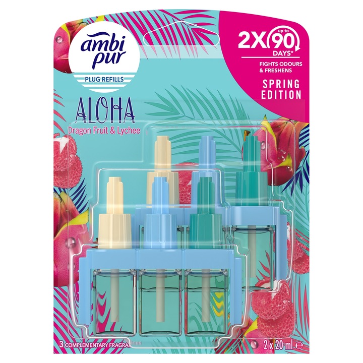 Ambi Pur wkład elektryczny 3VOLUTION 2X20 ml ALOHA dragon fruit LYCHEE duo