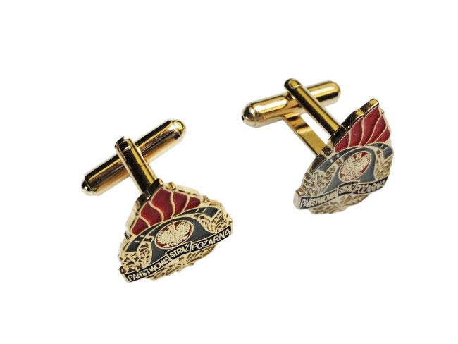 PSP STRAŻ POŻARNA SPINKI DO MANKIETÓW+ETUI GRATIS