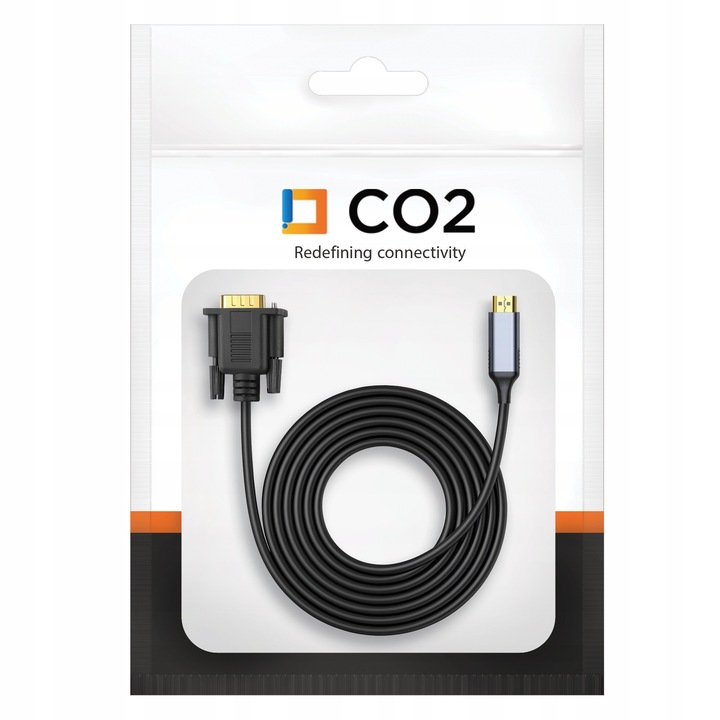 CO2 KABEL HDMI - VGA ADAPTER PRZEJŚCIÓWKA KONWERTER FULL HD 1080P 60HZ 2M