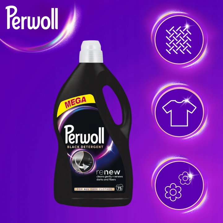 Perwoll Renew Black Płyn do Prania Czerni 3,75l 75 prań
