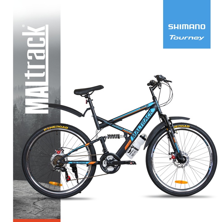 ROWER GÓRSKI MTB SHIMANO Amortyzatory 26'' BIDON BŁOTNIKI 18 BIEGÓW