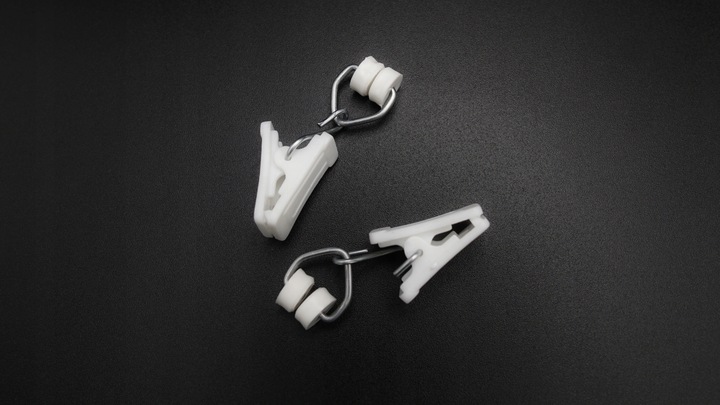 Żabki do karniszy aluminiowych - 100 szt.