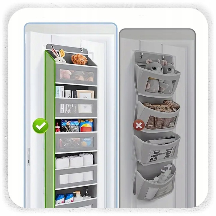 ORGANIZER NA DRZWI WISZĄCY DO SZAFY 5 PÓŁEK KIESZENIE KOSZ NA ZABAWKI