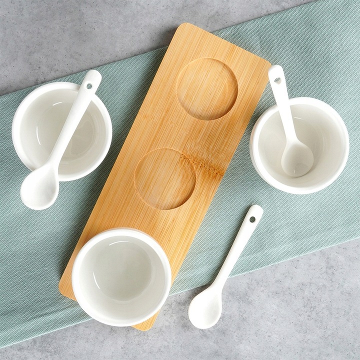 Miseczki TALERZ miska na przekąski przystawki tapas sosy dipy dipówka deska