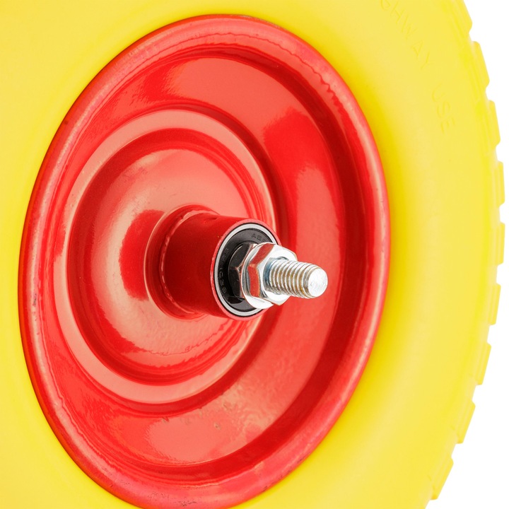 KÓŁKO DO TACZKI KOŁO DO WÓZKA PEŁNE PIANKOWE BEZDĘTKOWE 4.00-6 + OŚ