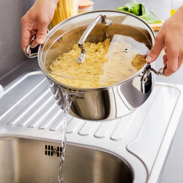 Komplet garnków Duetto patelnia pokrywki 10el