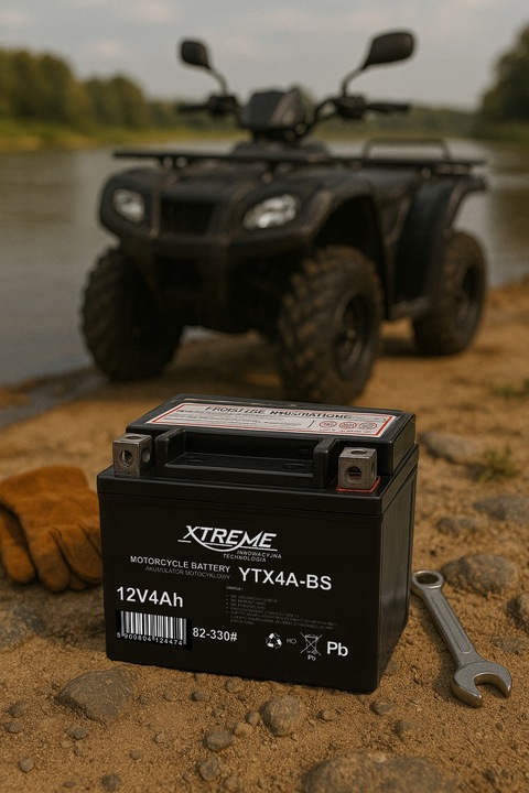 AKUMULATOR MOTOCYKLOWY XTREME 12V 4Ah BEZOBSŁUGOWY SKUTER MOTOR QUAD ATV