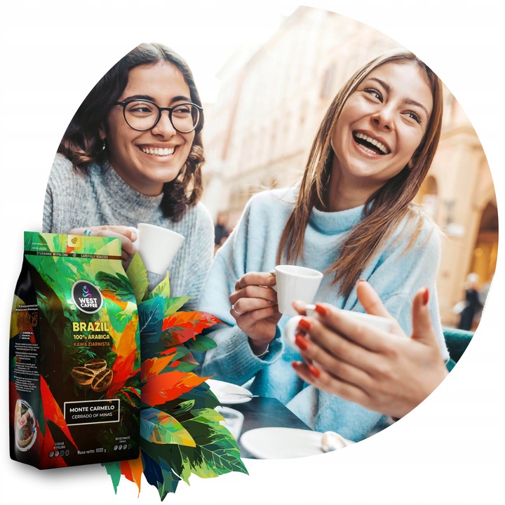 Kawa ziarnista Brazylia 1kg Świeżo Palona - 100% Arabica - Monte Carmelo