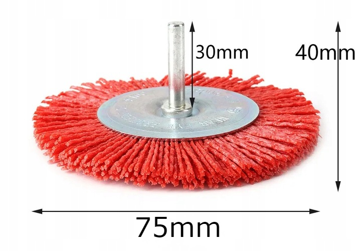 ZESTAW SZCZOTEK NYLONOWYCH DO WIERTARKI WKRĘTARKI STALI METALU DREWNA 5 szt
