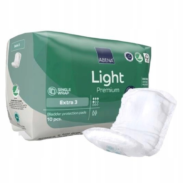 WKŁADKI podpaski 4x10szt UROLOGICZNE na nietrzymanie moczu ABENA EXTRA