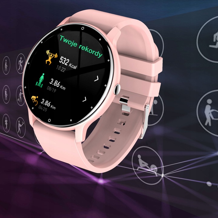 Zegarek SMARTWATCH SMS KROKI PULS POLSKIE MENU