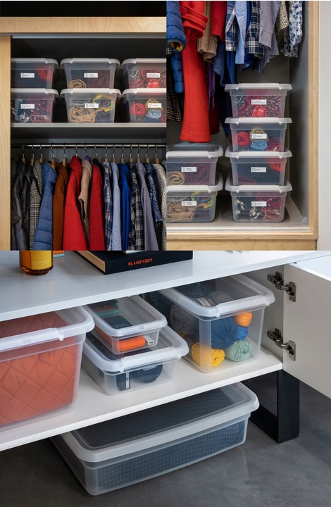 Pojemnik 29 l pod łóżko z pokrywą plastikowy organizer wolny od BPA